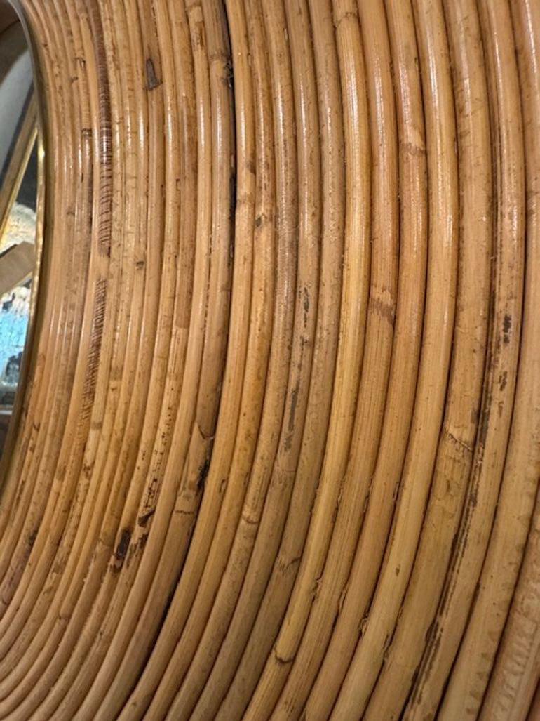 XXIe siècle et contemporain Miroirs italiens en laiton et bambou en vente