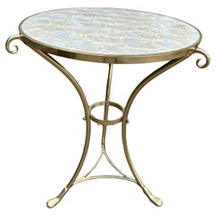 Mesa italiana de latón y capiz