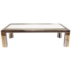 Italian Brass and Chrome Table, circa 1970