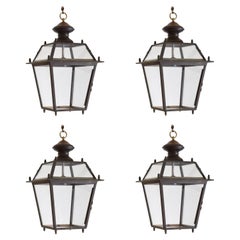 Italian Brass and Copper Portico or Loggia Lantern (1 Available)
