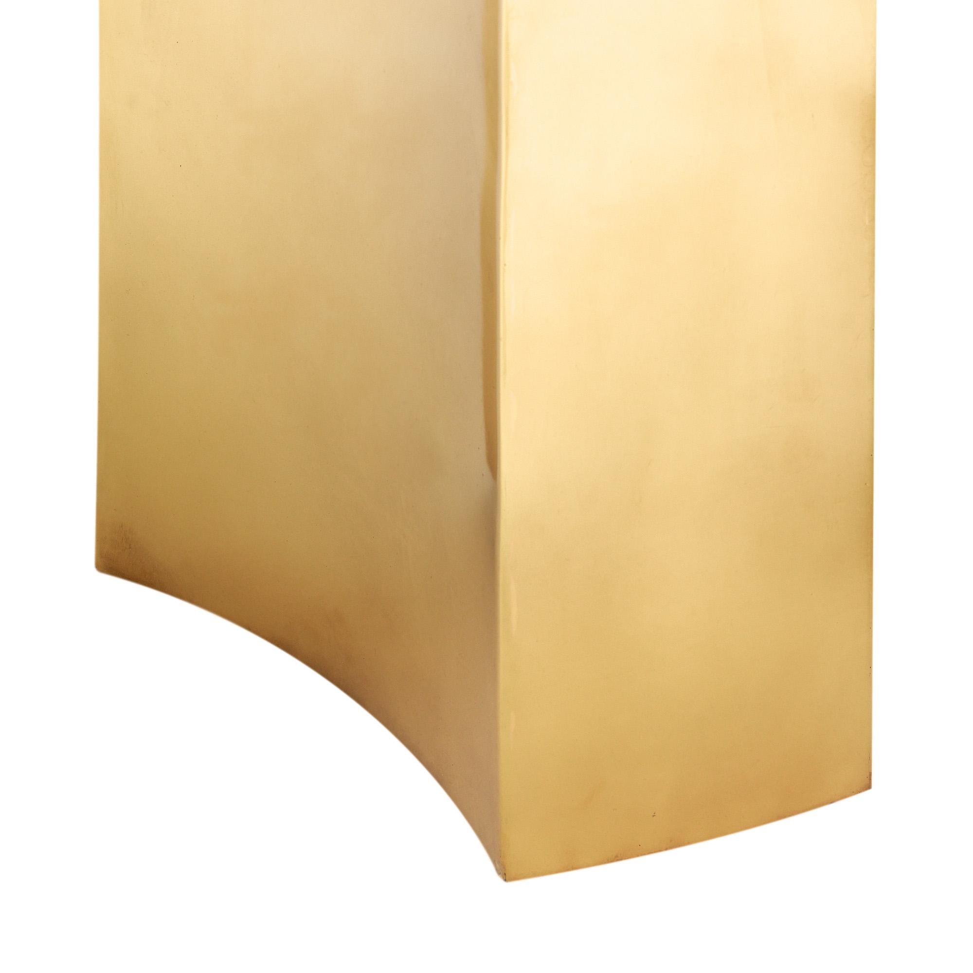 Mesa de comedor italiana de latón y corian Latón en venta