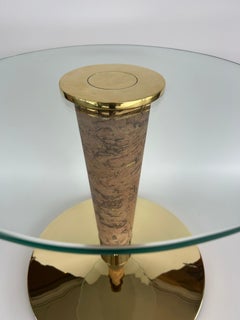 Italian Brass and Cork Drinks Table