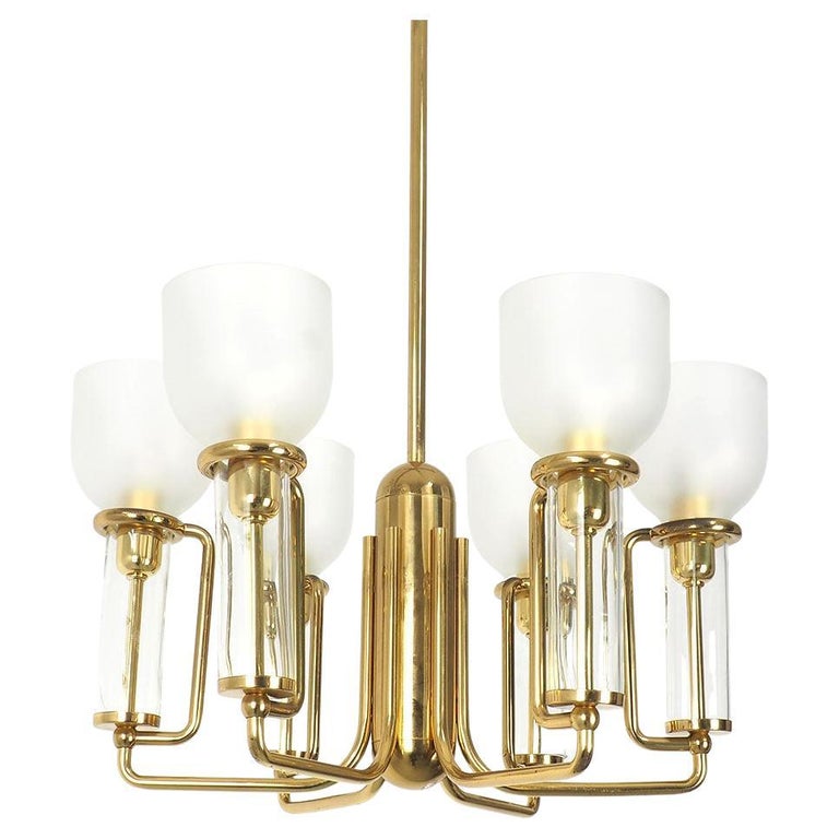 Lustre Plafonnier 3 Lumières Laiton Style Mid-century - Fabriqué En Inde 2024 - Neuf, Réglable En Hauteur