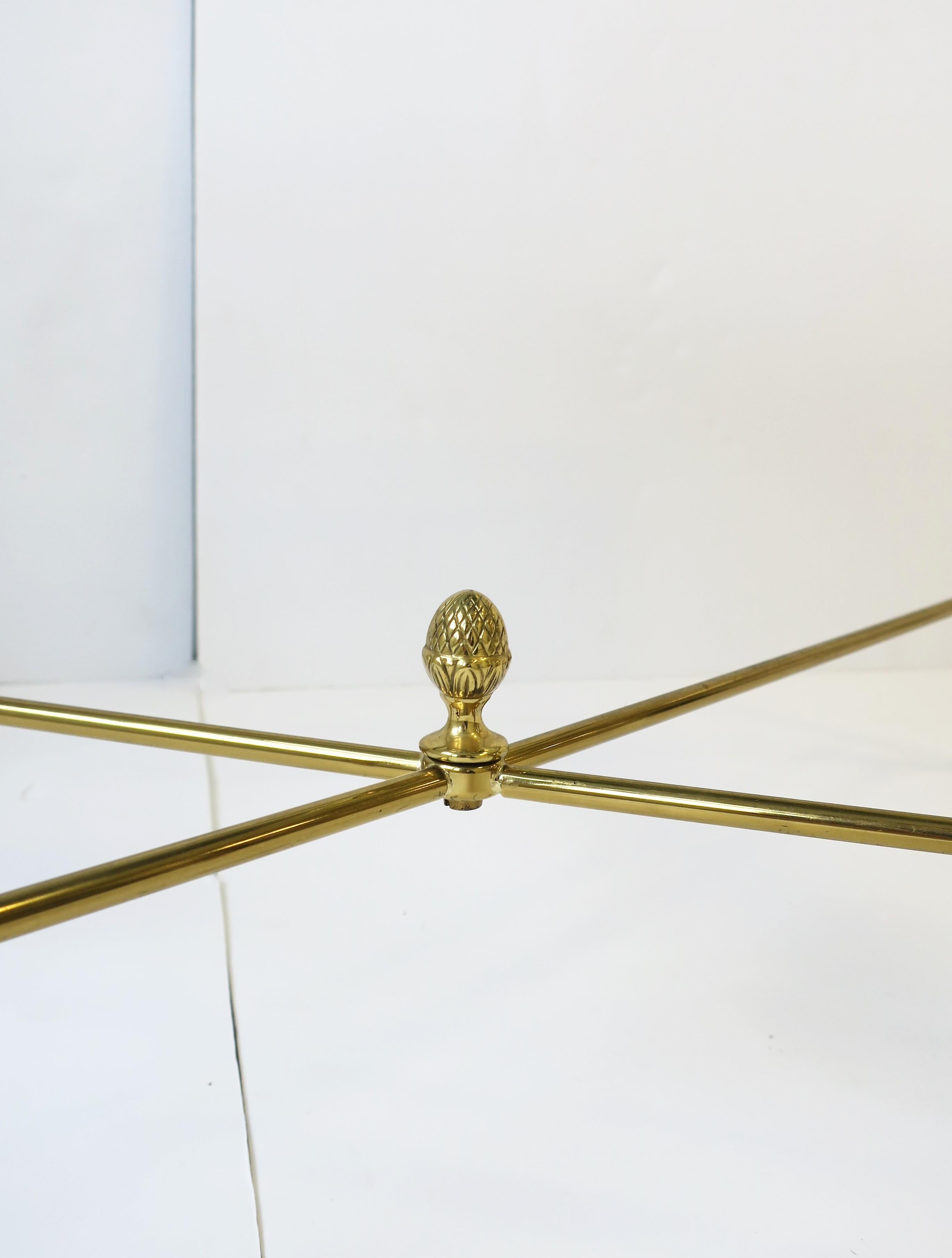 Brass and Glass Coffee Cocktail Table Directoire Style, circa 1960s 10
