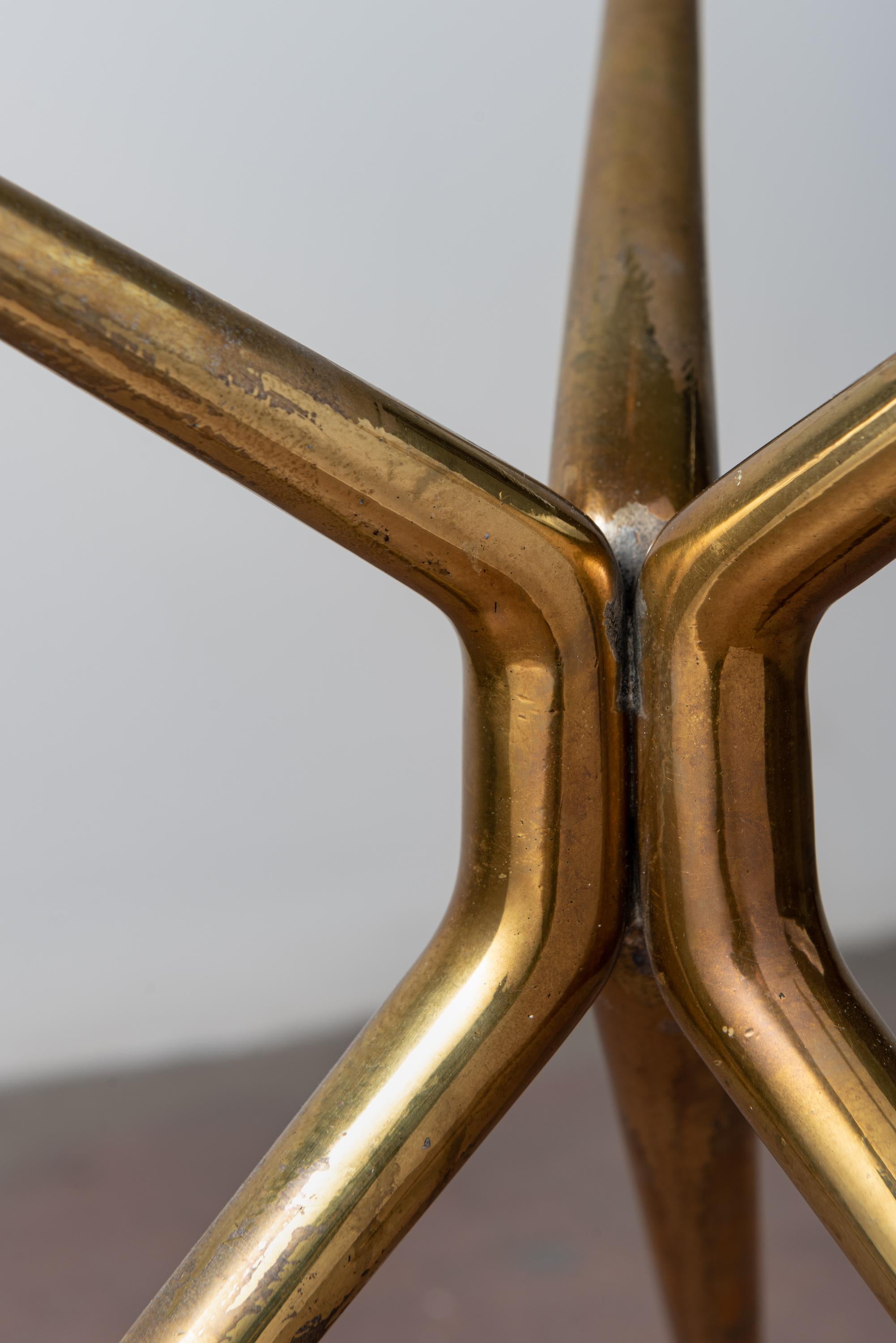 Italian Brass and Glass Side Table 3