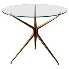 Italian Brass and Glass Side Table