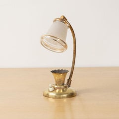 Italian Brass and Glass Table Lamp