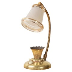 Italian Brass and Glass Table Lamp