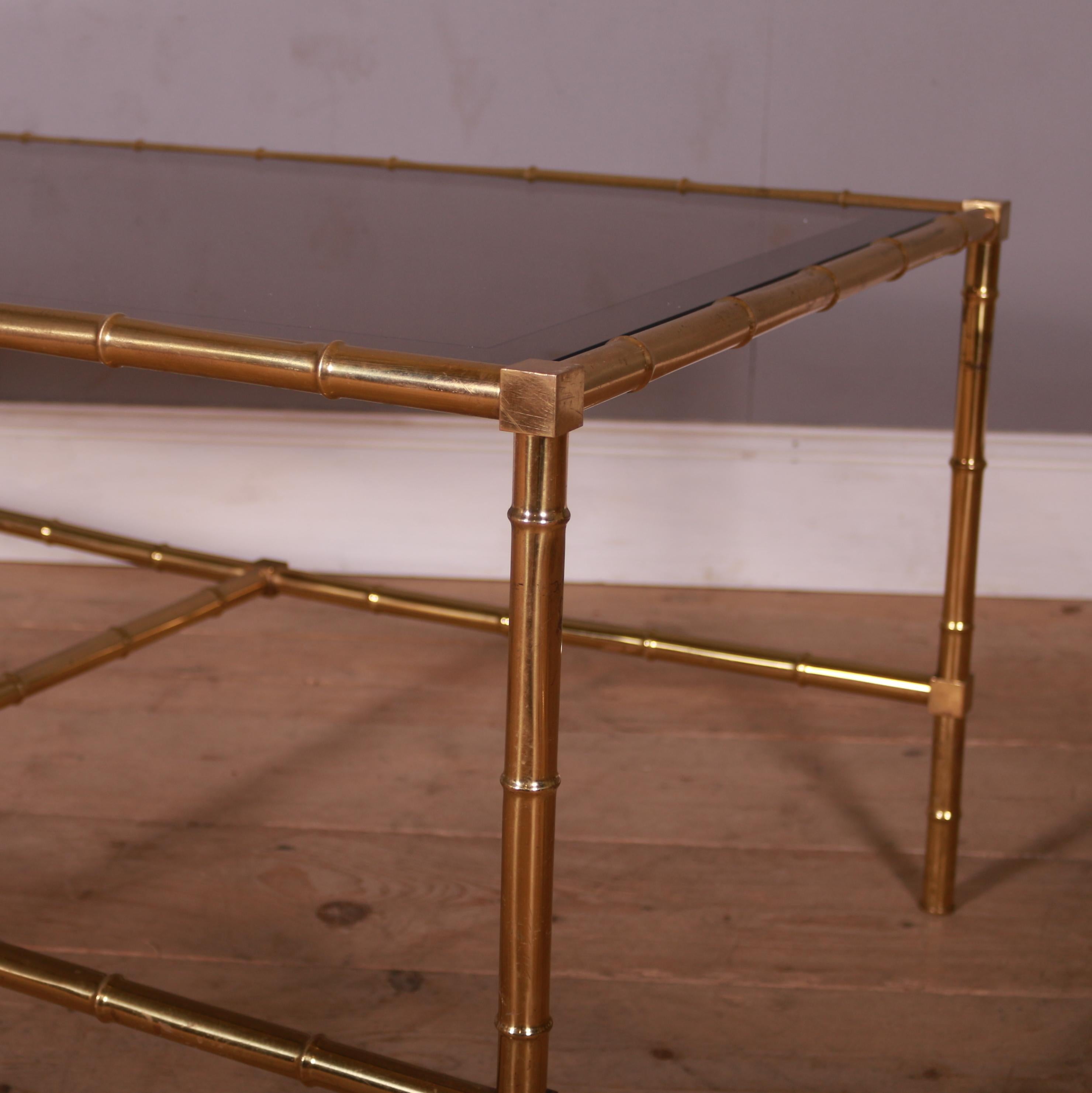 Italian Brass and Glass Tables For Sale 6
