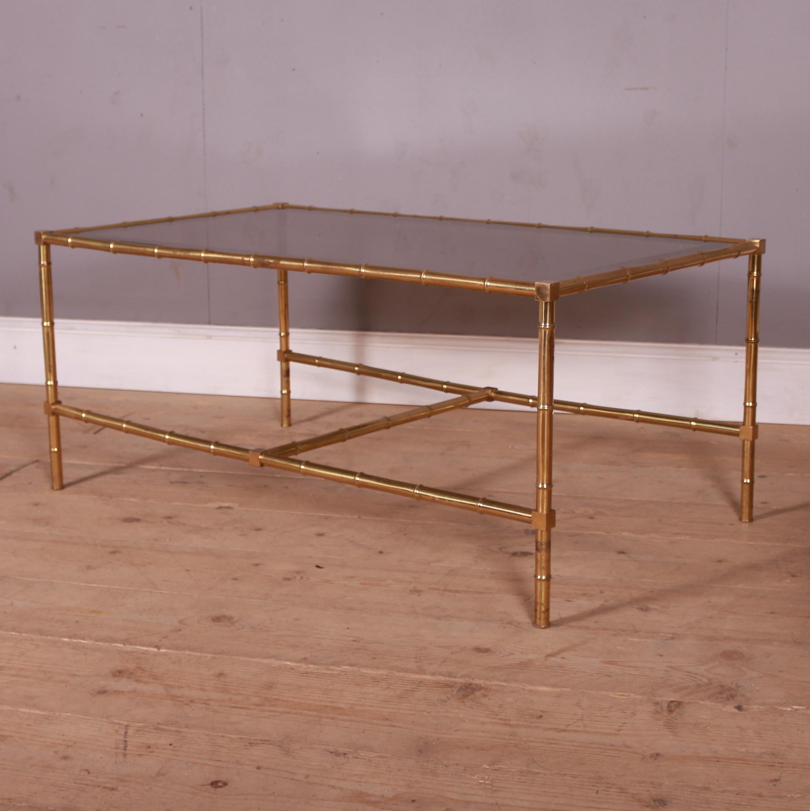Italian Brass and Glass Tables For Sale 4