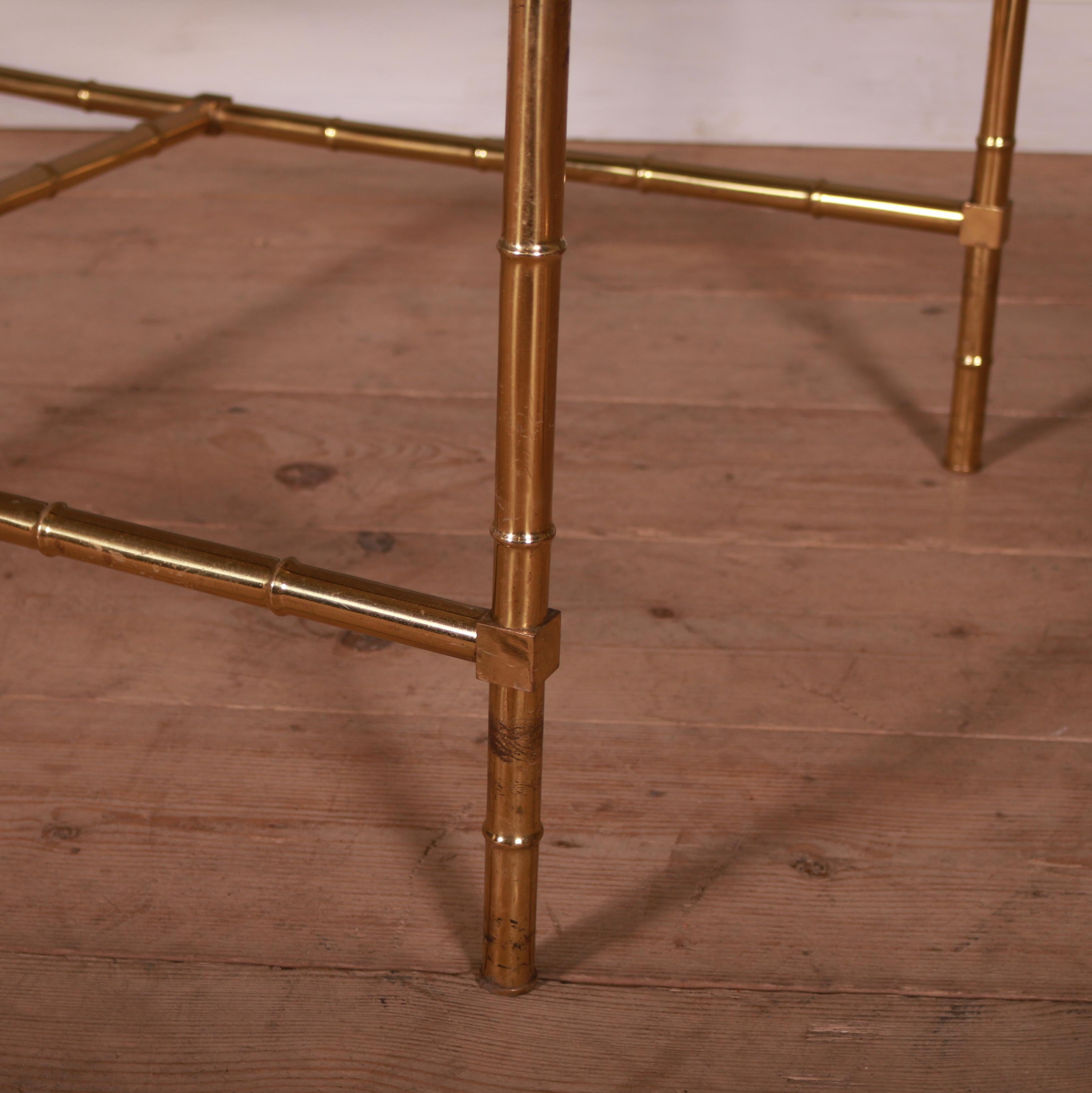 Italian Brass and Glass Tables For Sale 5