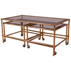 Italian Brass and Glass Tables
