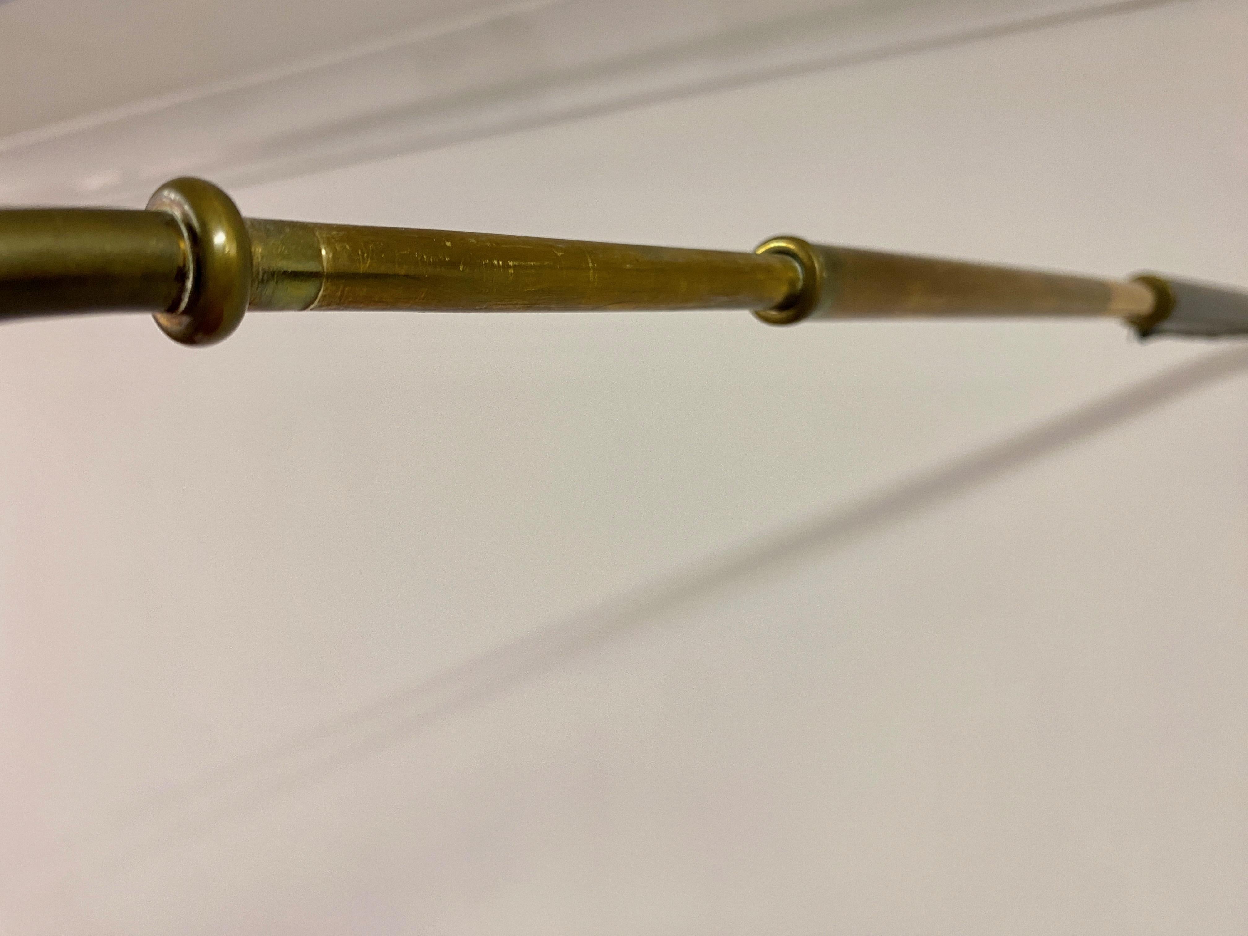 Aplique Telescópico Italiano de Latón y Cuero en venta 10
