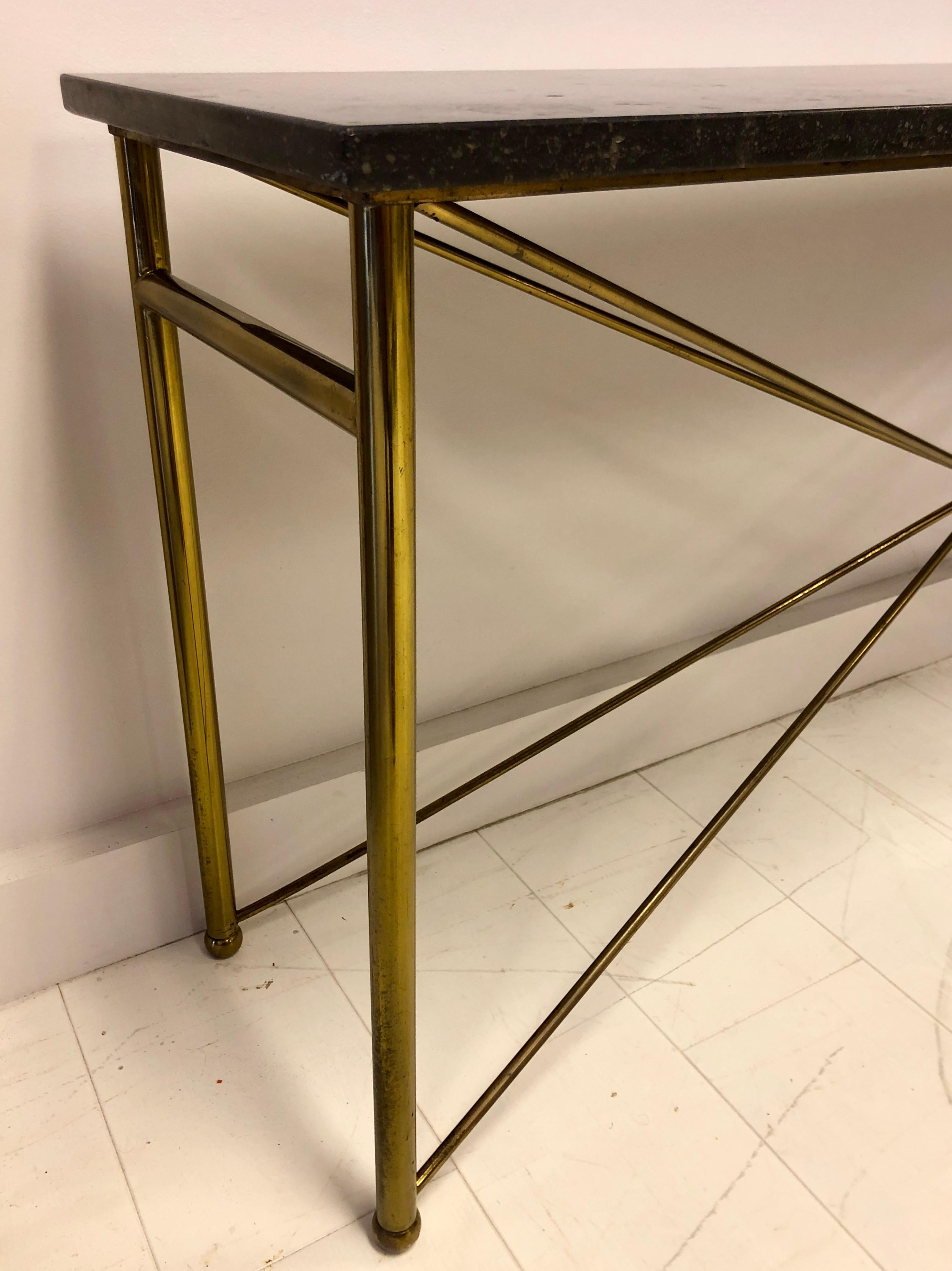 Italian Brass and Marble Console 2