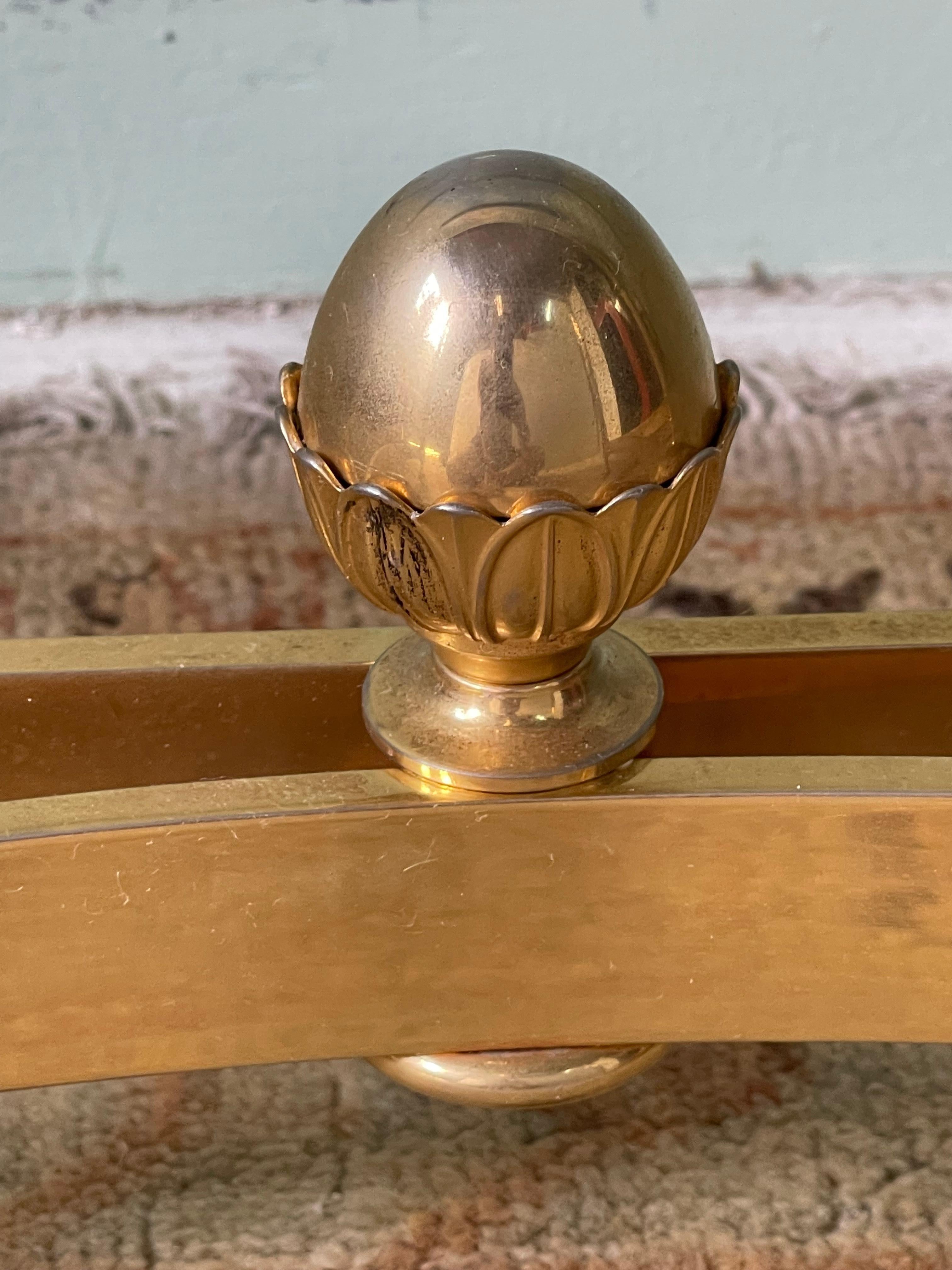 Italian Brass and Marble Console Table For Sale 6