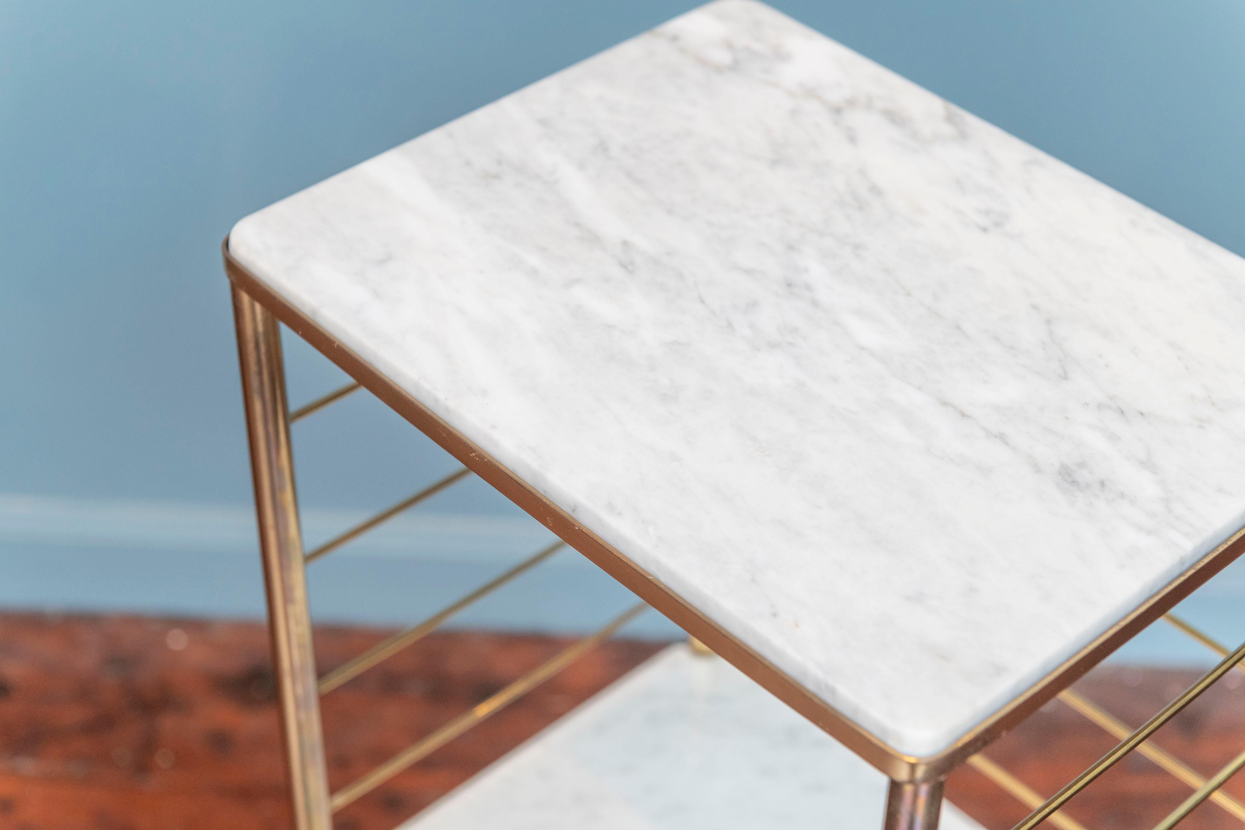 Italian Brass and Marble Drinks Table For Sale 1
