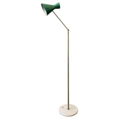 Italian Brass and Marble Floor Lamp