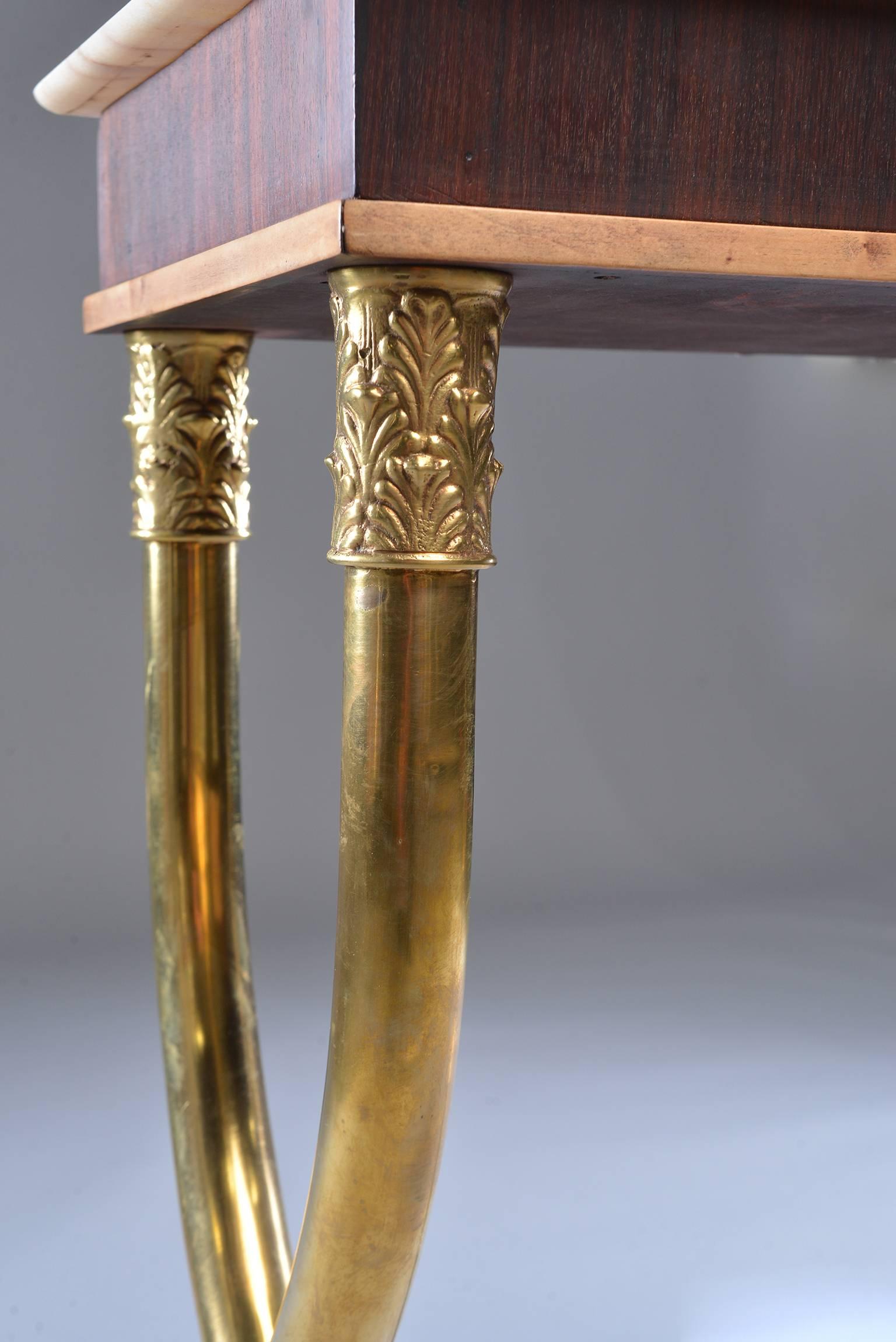 Italian Brass and Marble Neoclassical Style Console 6