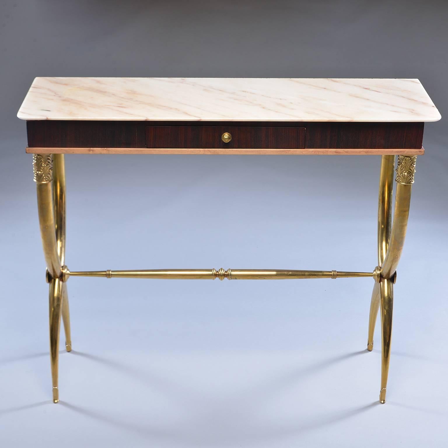Italian Brass and Marble Neoclassical Style Console 5