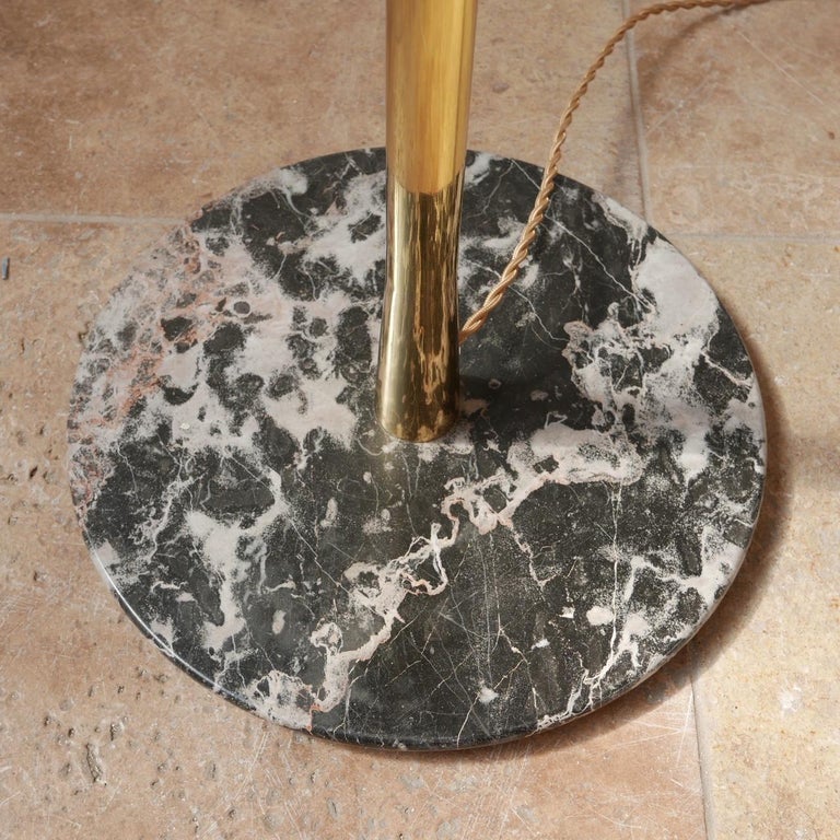 Italian Brass and Marble Three-Arm Floor Lamp Stilnovo Style at 1stDibs ...