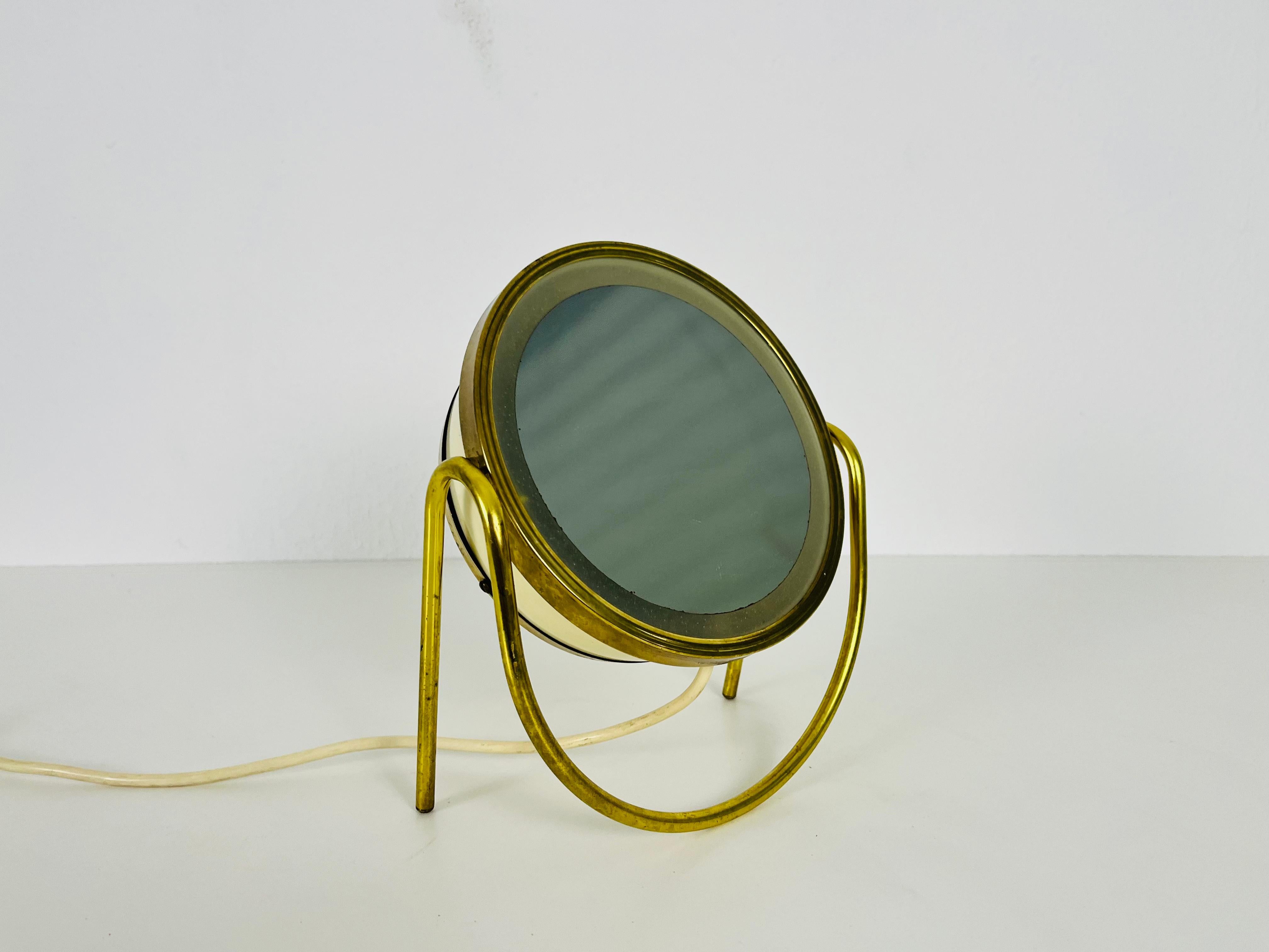 Italian Brass and Metal Table Mirror, 1960s, Italy For Sale 6