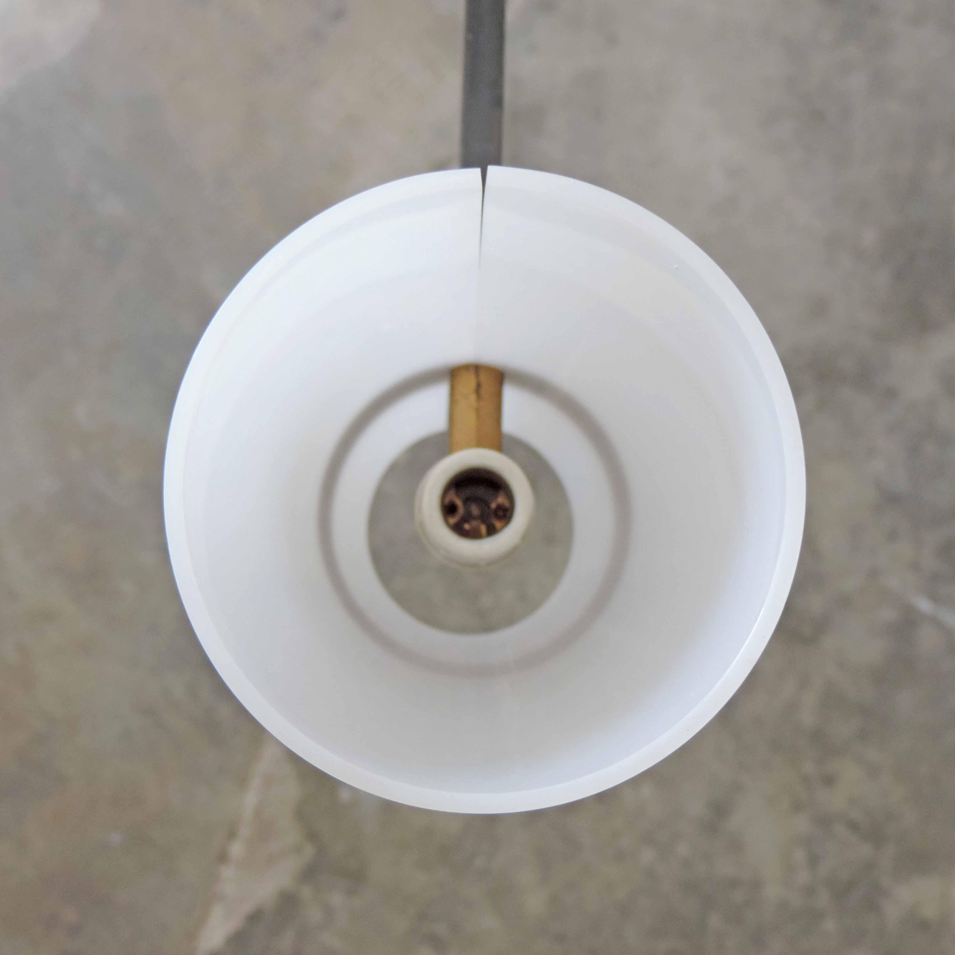 Italian Brass and Plexiglass 1950s Ceiling Lamp 4