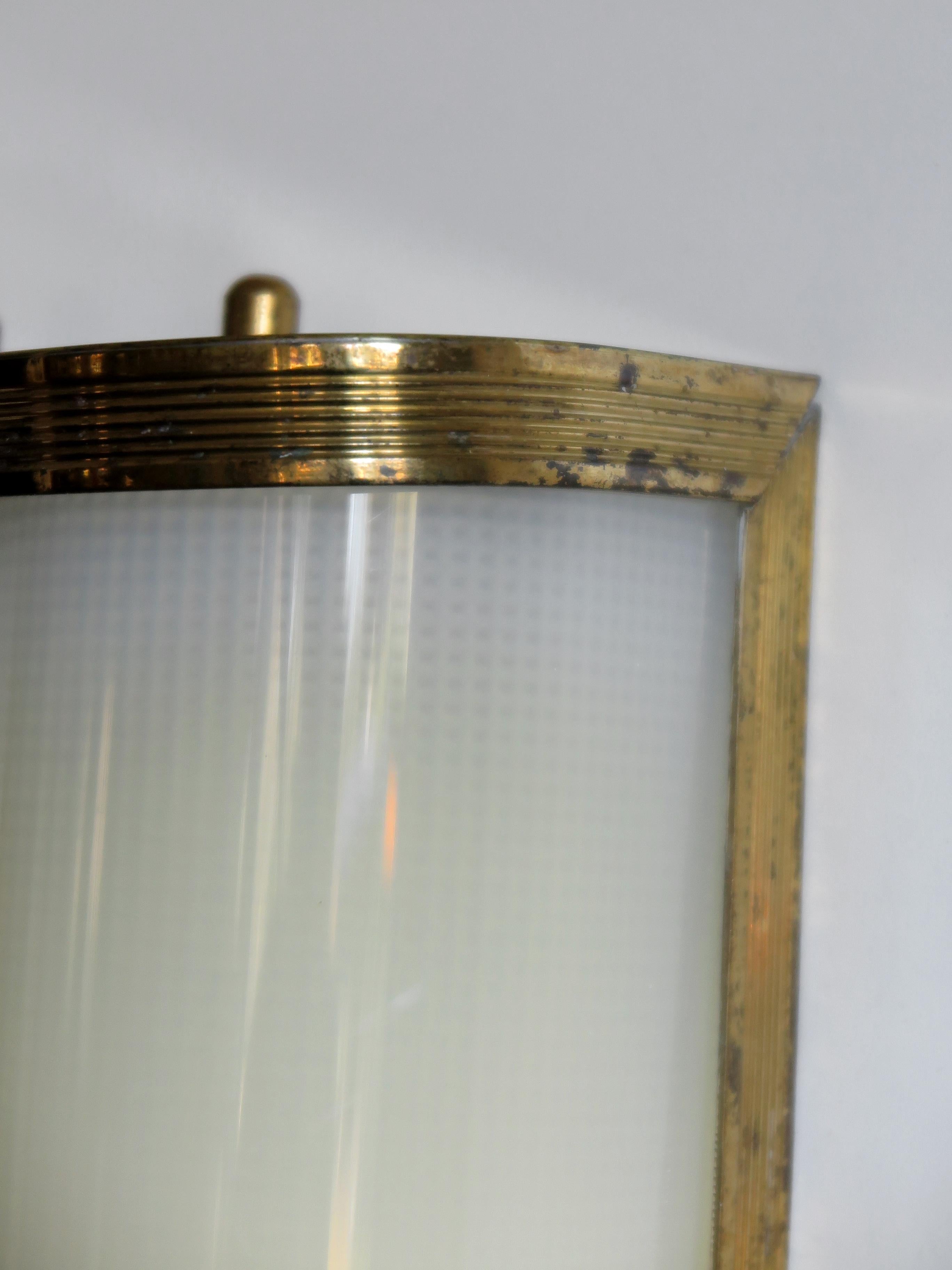 Italian Brass and Plexiglass Wall Lamps Sconces Midcentury 1950s 9