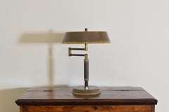 Italian Brass and Steel Adjustable Table Lamp, Third Quarter of the 20th Century