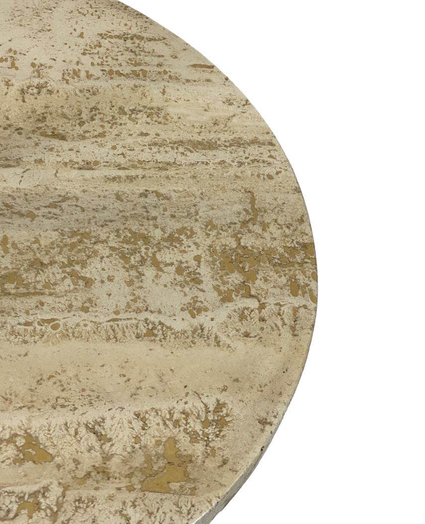 XX secolo Lampada da terra in ottone e travertino in vendita