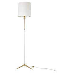 Italienische Ständerlampe aus Messing und Weißmetall im Stilnovo-Stil, 1950er Jahre