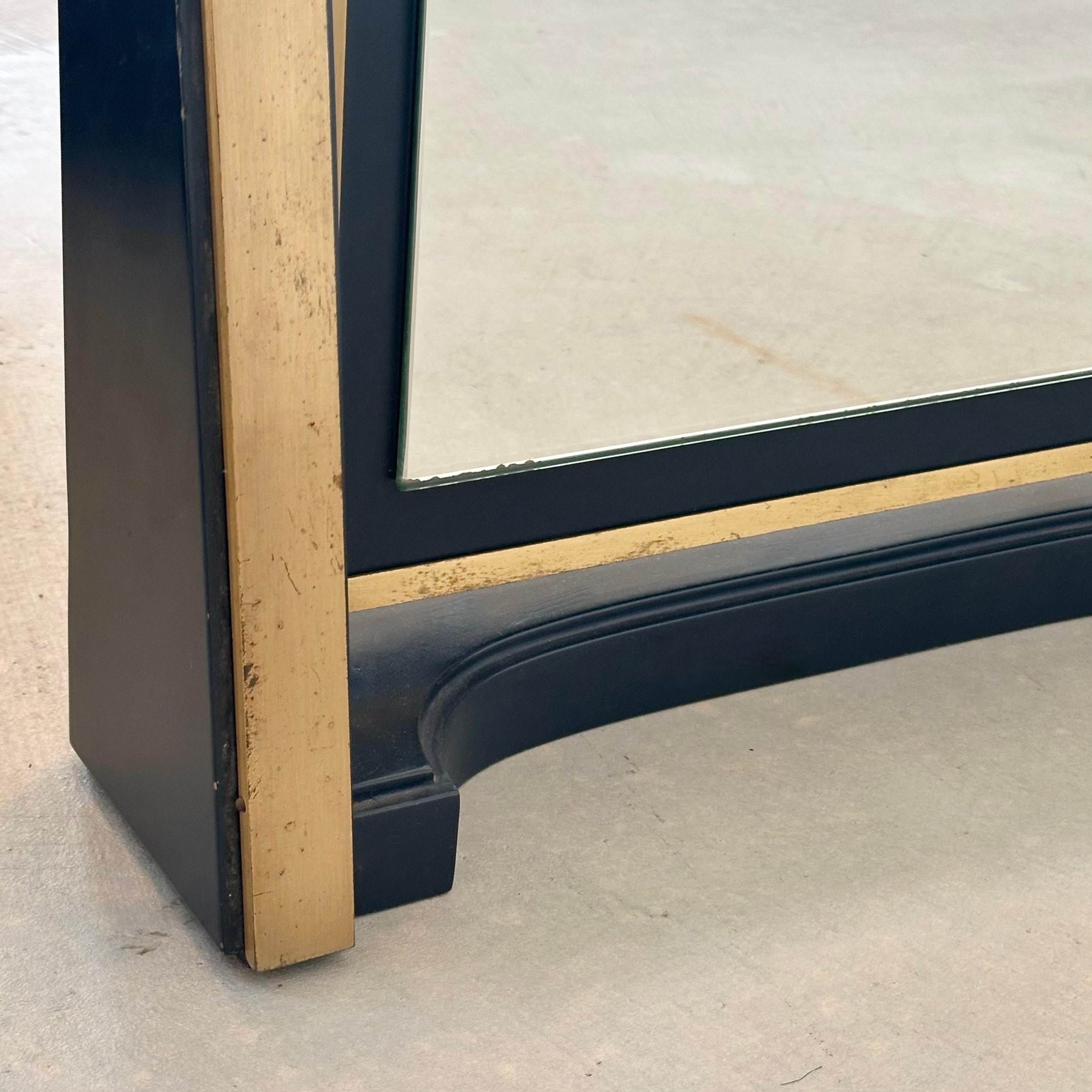 Miroir de table italien en laiton et bois en vente 6