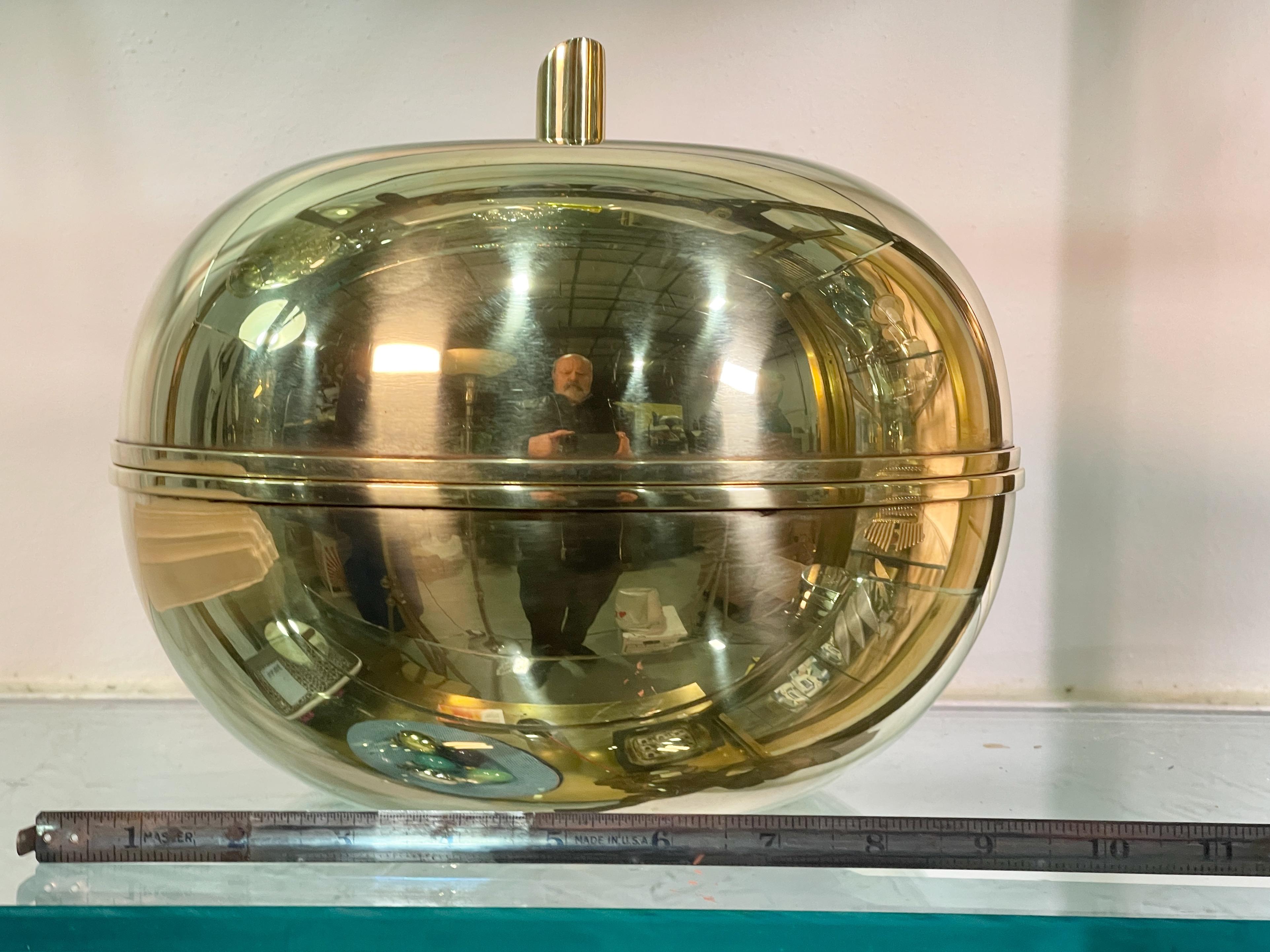 Luciano Frigerio Brass Apple Ice Bucket For Sale 10