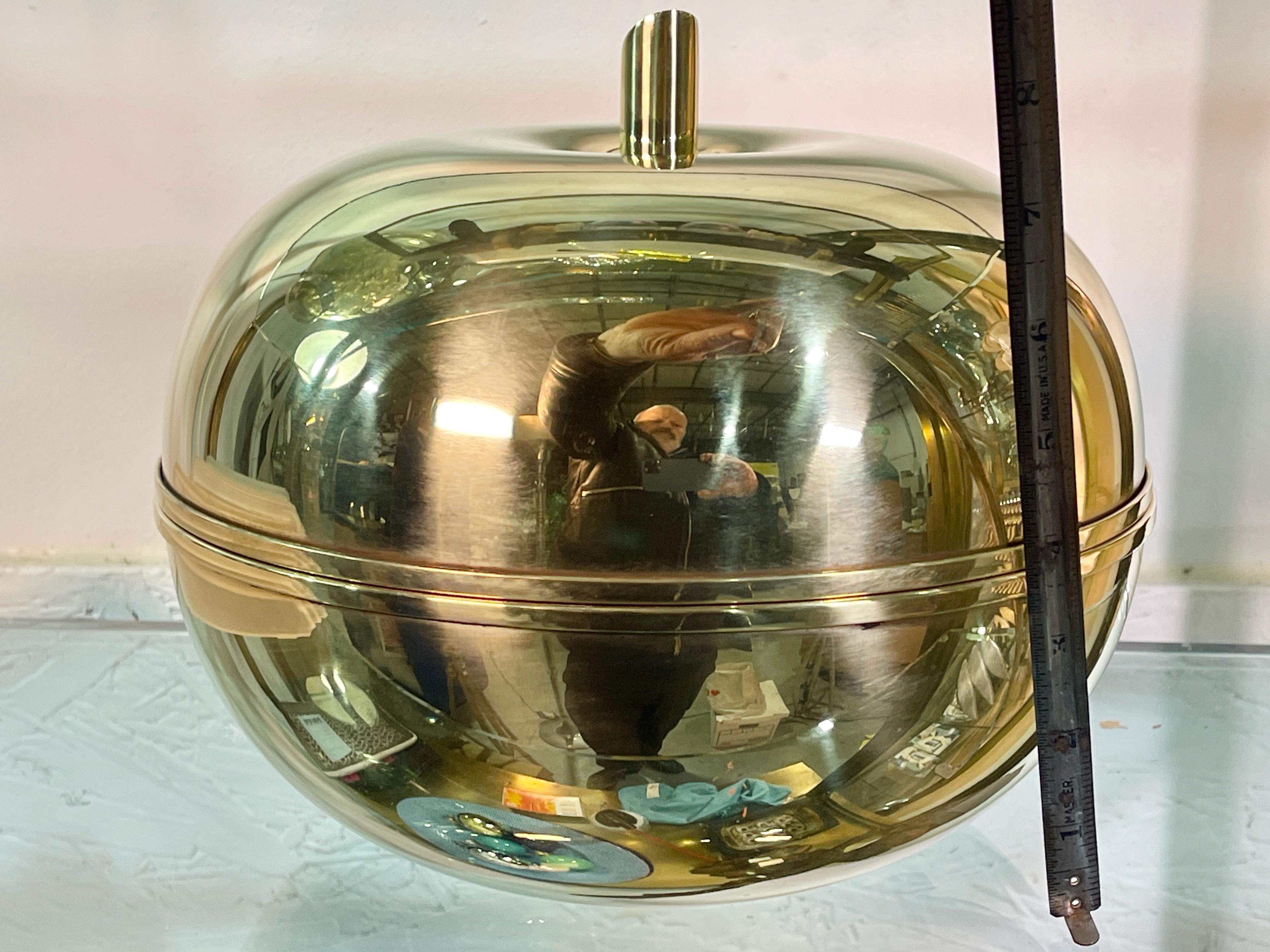 Luciano Frigerio Brass Apple Ice Bucket For Sale 11