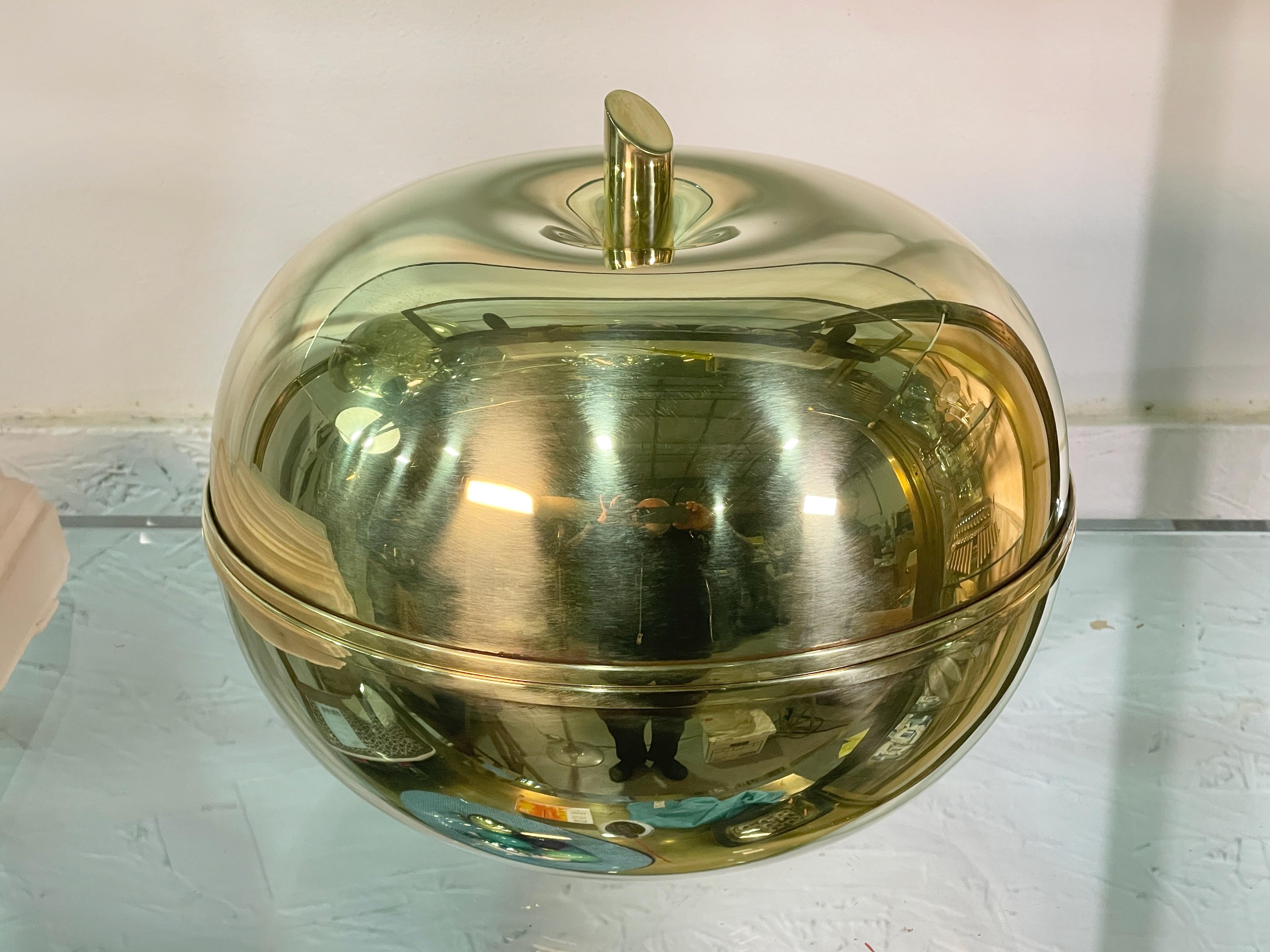 Luciano Frigerio Brass Apple Ice Bucket For Sale 12