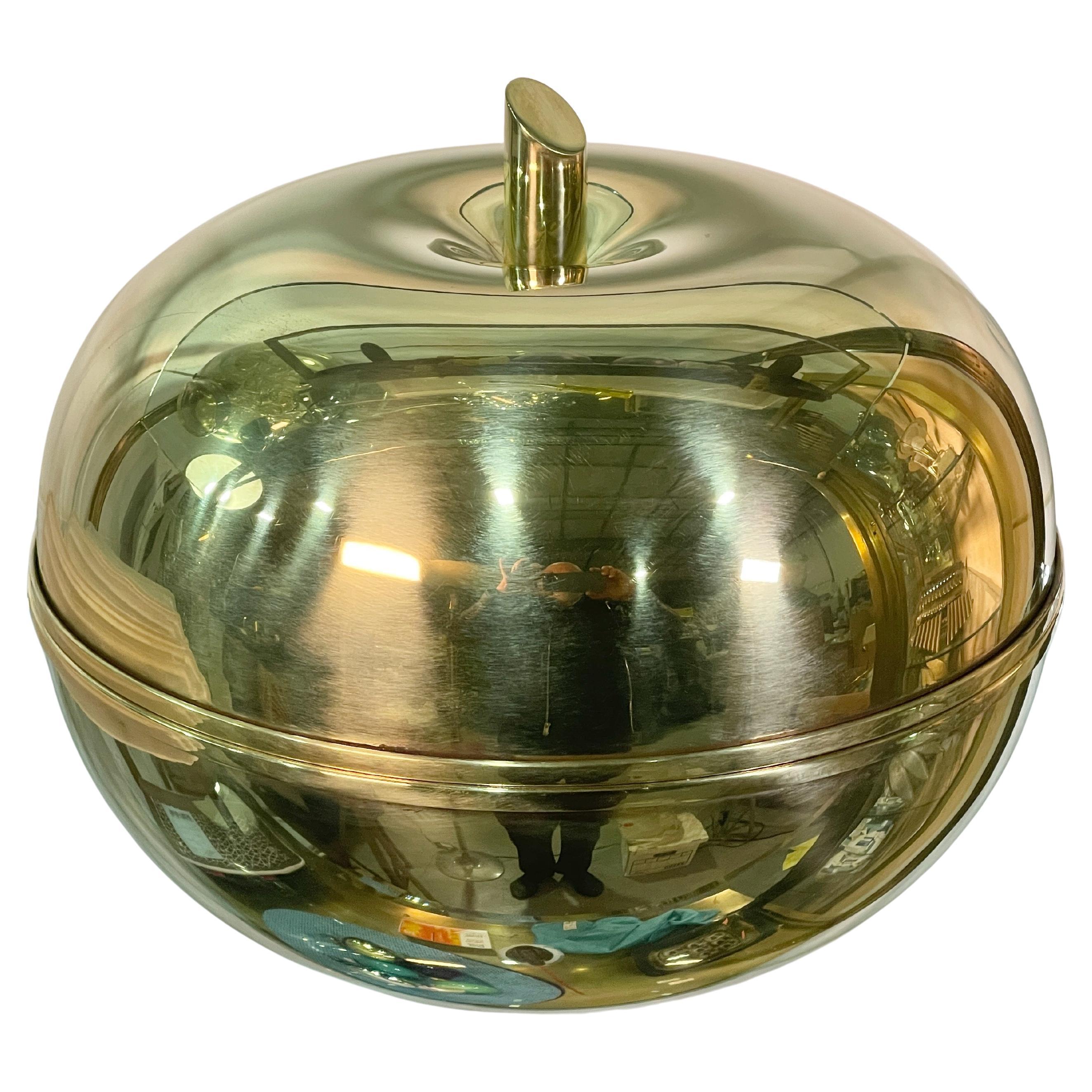 Luciano Frigerio Brass Apple Ice Bucket