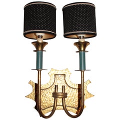 Vintage Italian Brass Applique, 1950s