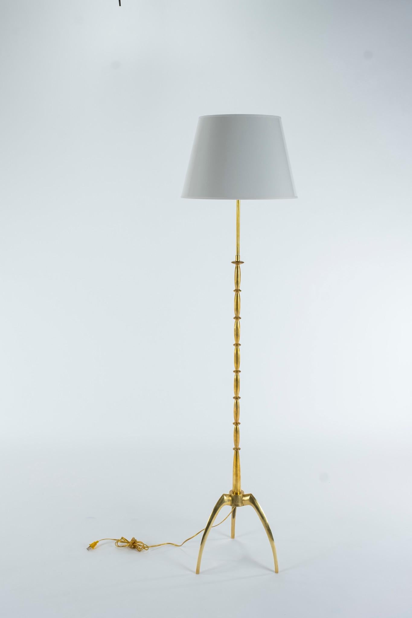 Mid-Century Modern Italian Brass Atomic Floor Lamp
