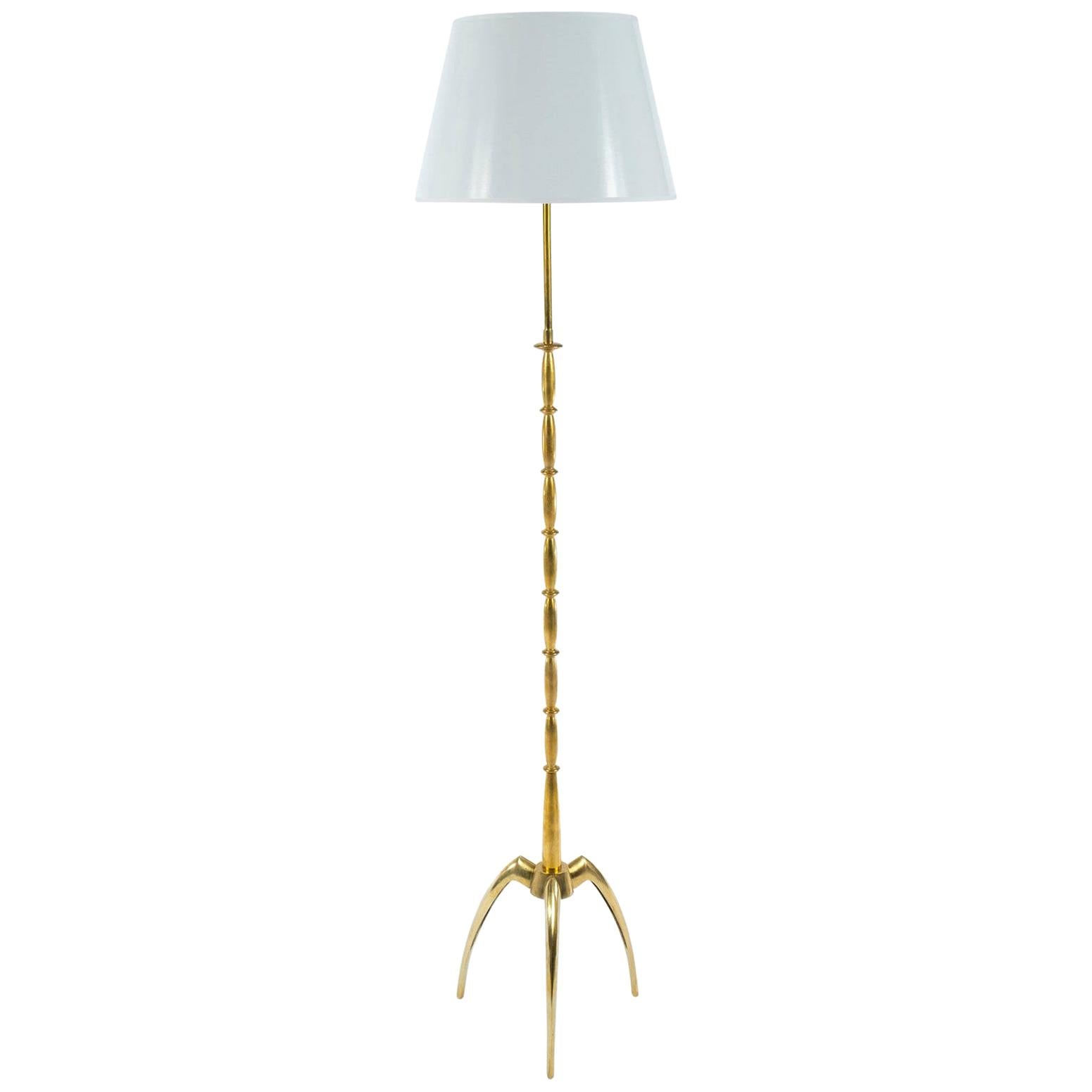 Italian Brass Atomic Floor Lamp