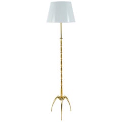 Italian Brass Atomic Floor Lamp