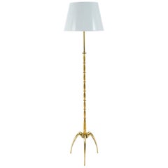 Italian Brass Atomic Floor Lamp