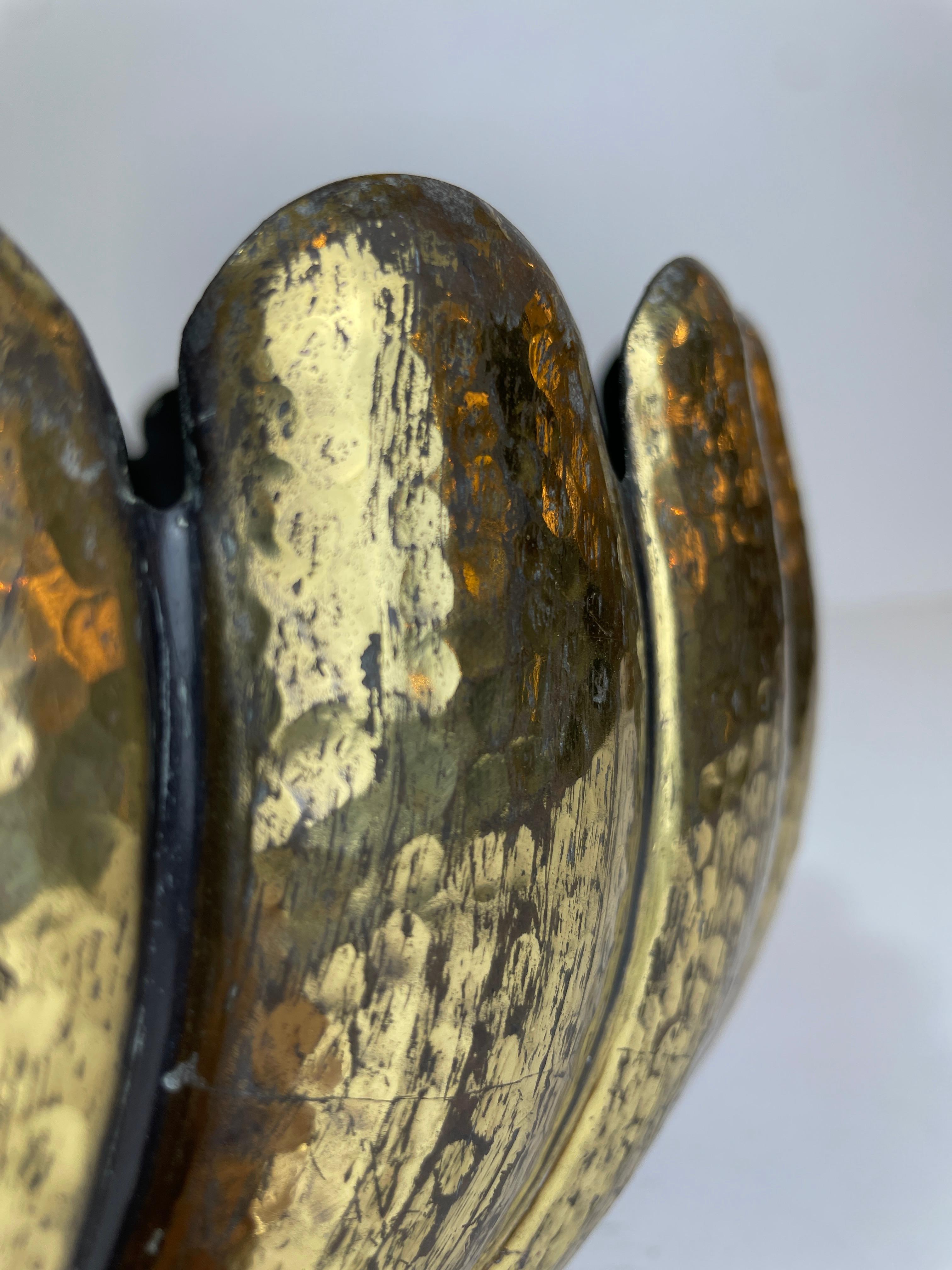 Italian Brass Bowl in the style of Egidio Casagrande, 1970s For Sale 11
