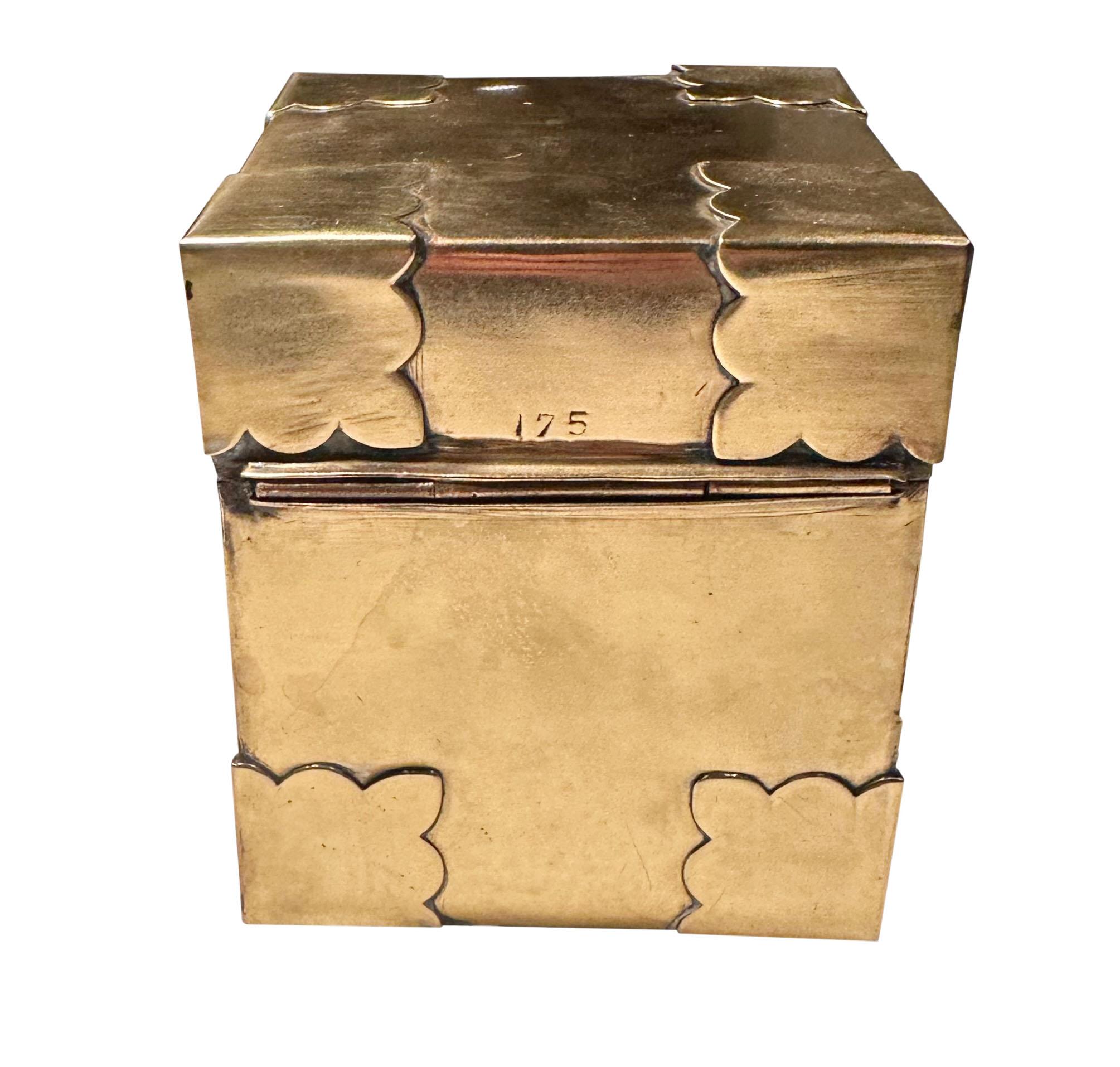 Late 20th Century Italian Brass Box For Sale