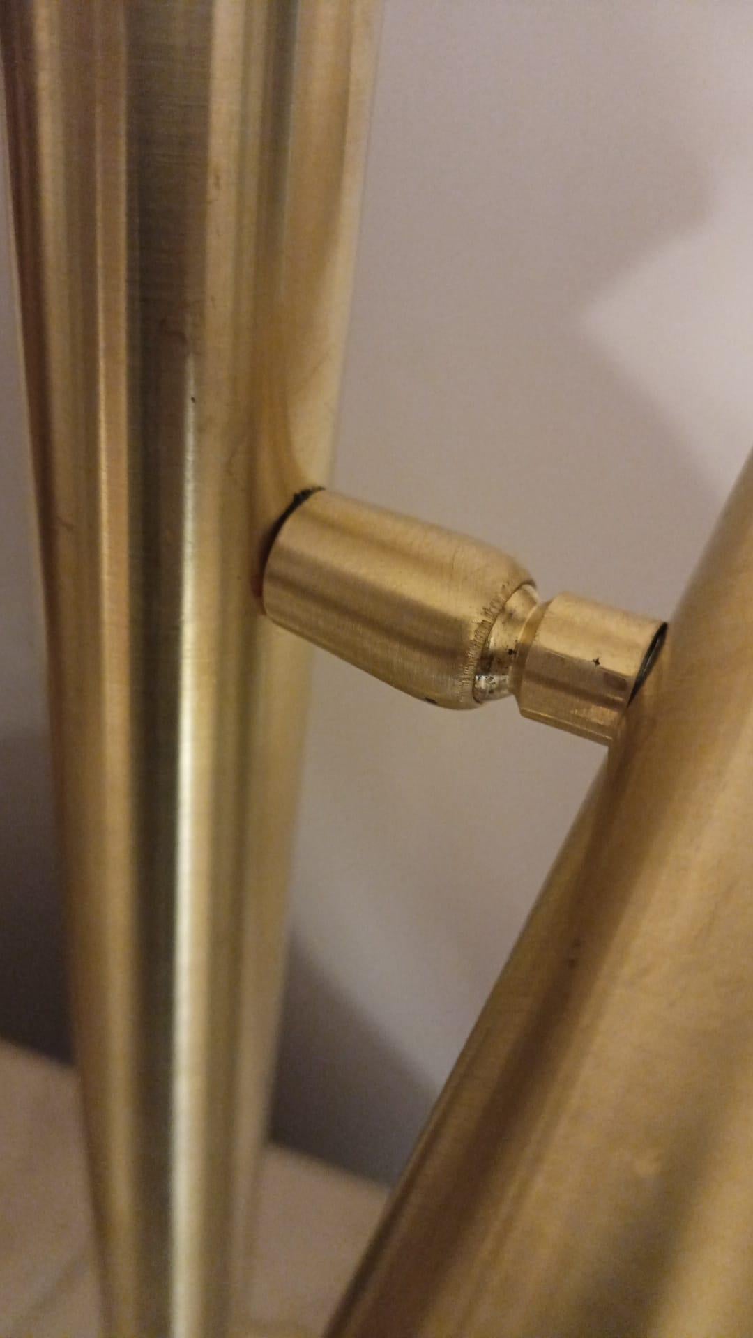 Italian italian brass cast marble portoro table lamp limited edition For Sale