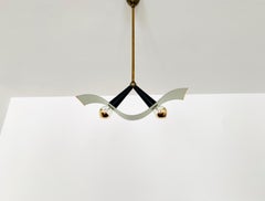 Italienische Deckenlampe aus Messing
