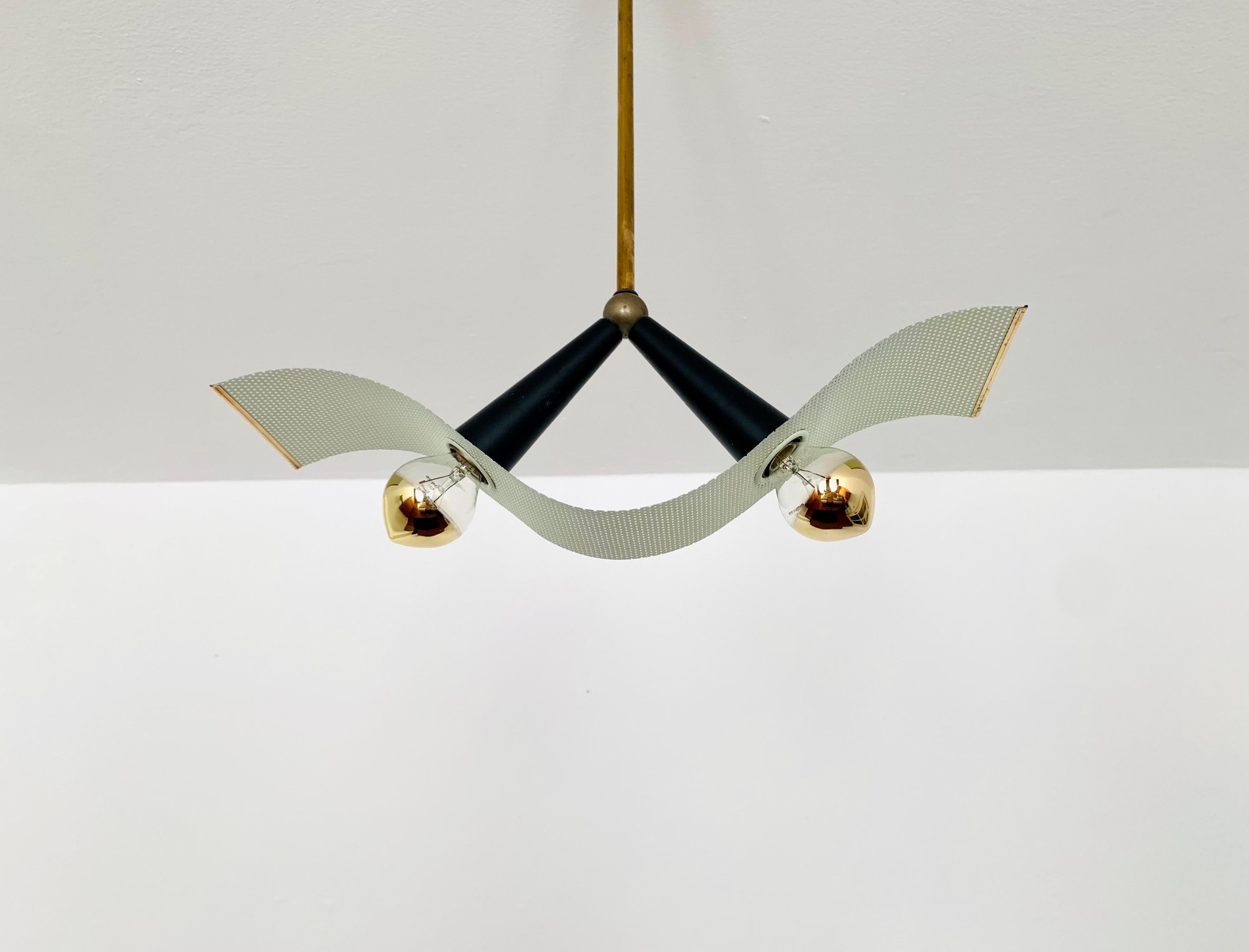 Italian Brass Ceiling Lamp In Good Condition For Sale In München, DE
