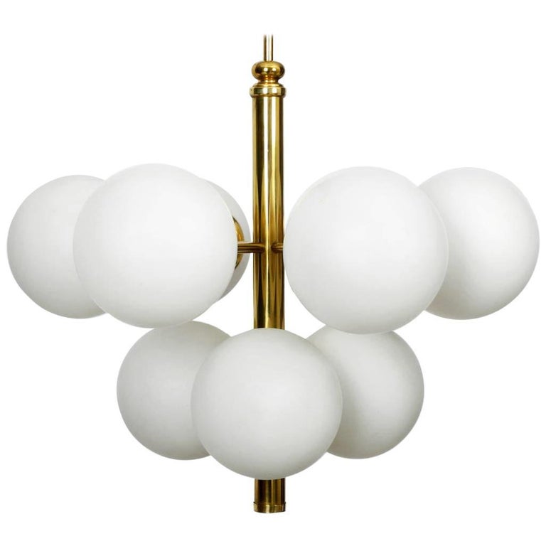 Italian Br Ceiling Lamp With 9 Gles 1960s E Age Atomic Italian Br Ceiling Lamp With 9 Gles 1960s E Age Atomic Design For