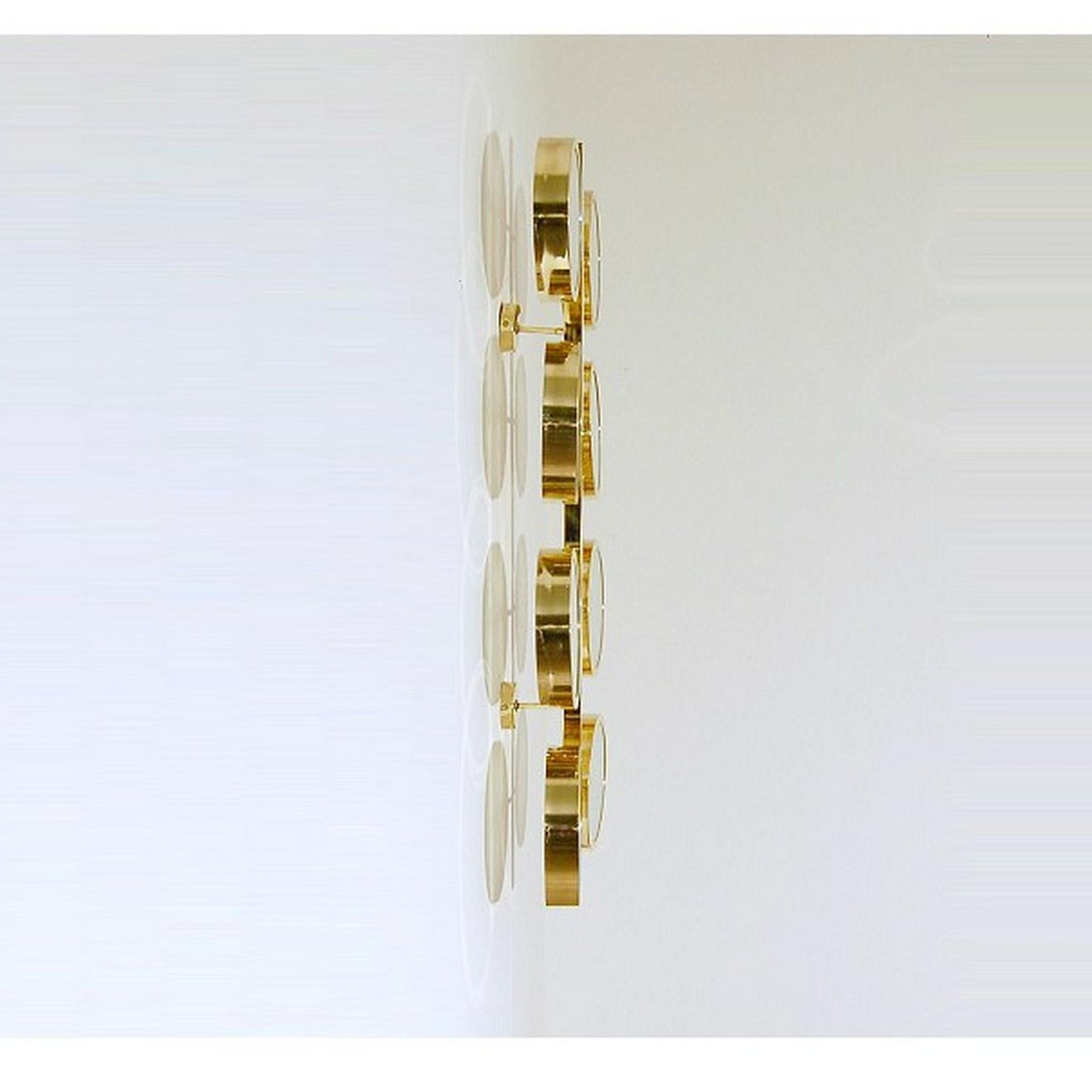Italienische Deckenleuchte oder Wandleuchte aus Messing in der Art von Bruno Gatta im Angebot 2