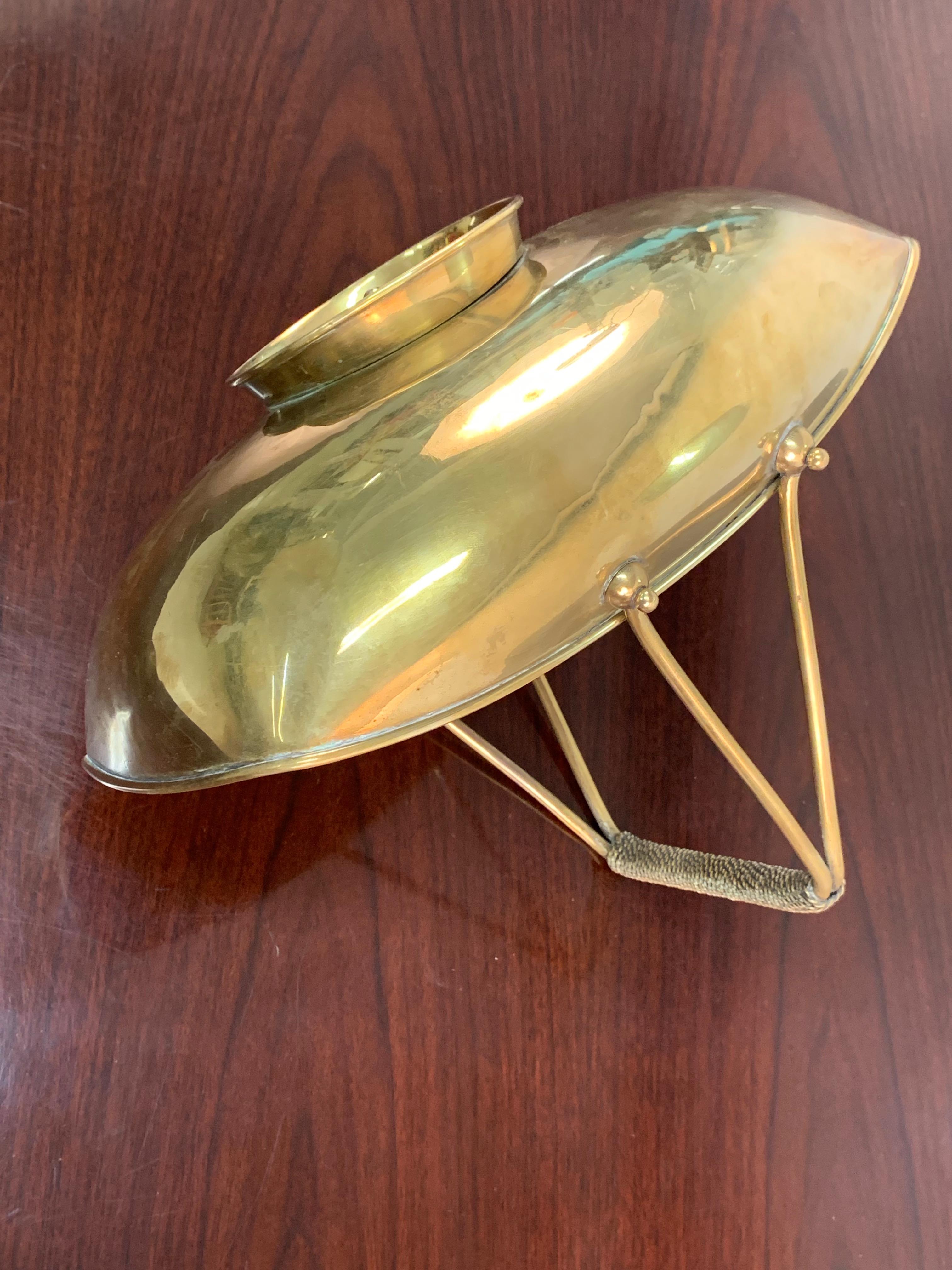 Italian Brass Centerpiece from the 1950s, Bowl, Italy, 1950s For Sale 6