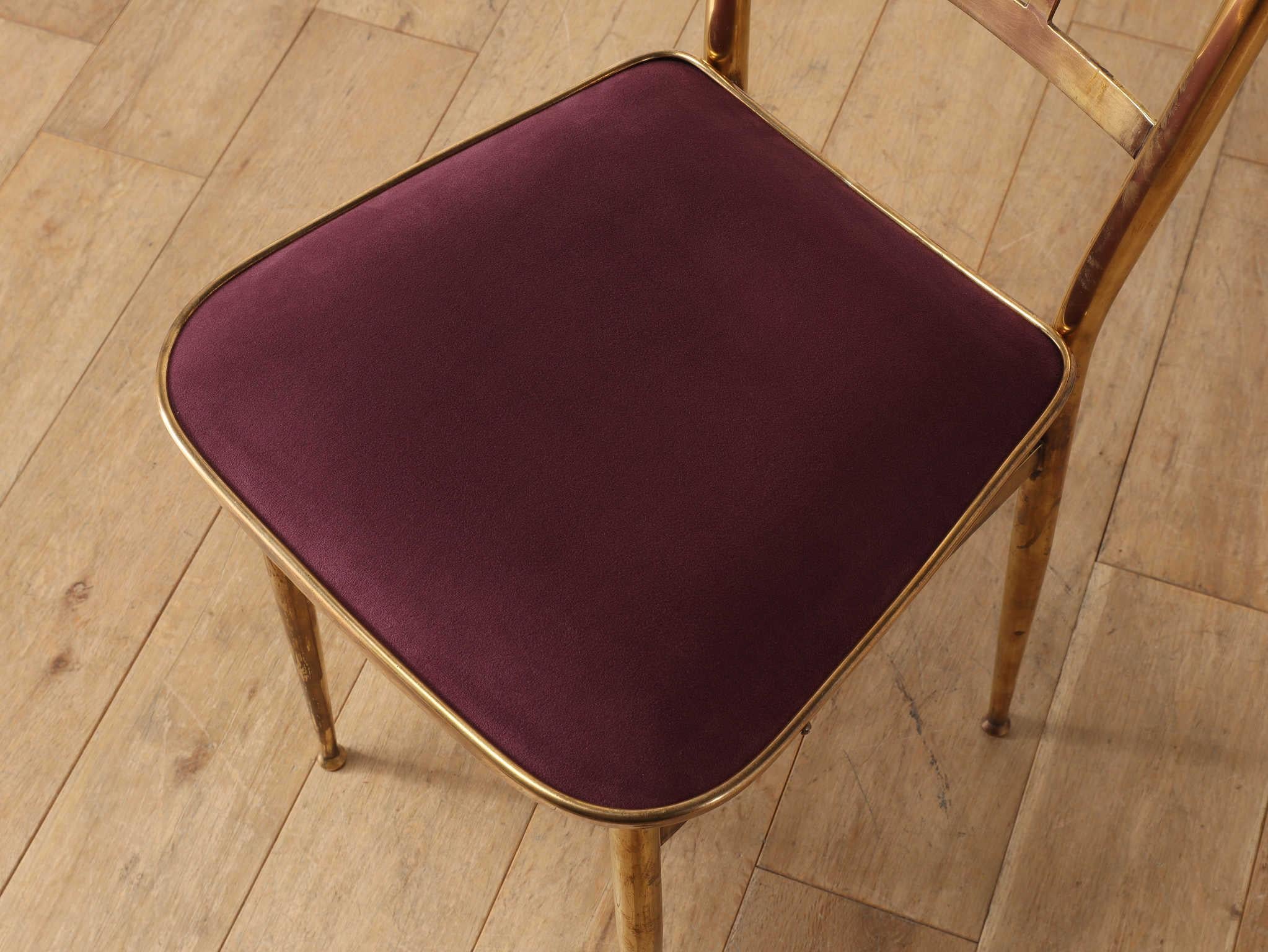Italienischer Stuhl aus Messing 1960er Jahre im Angebot 6