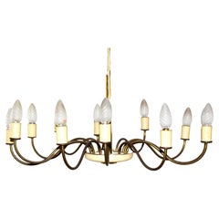 Used Italian Brass Chandelier, 1950s